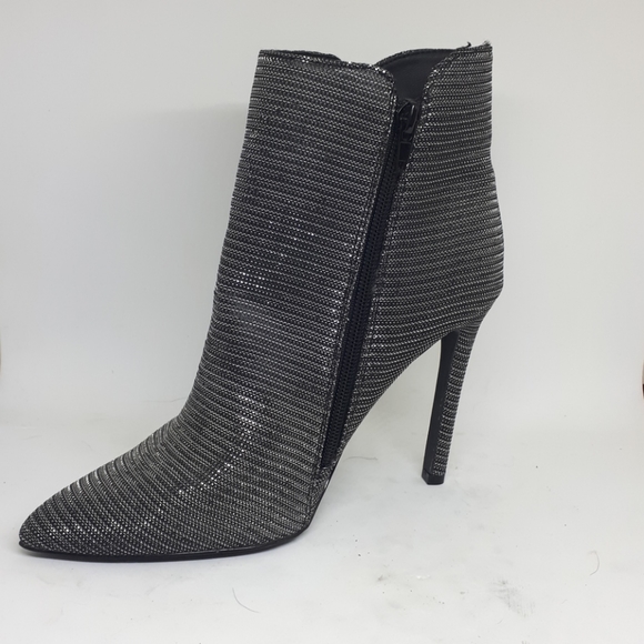 Silver metallic ankle booties - Picture 4 of 7